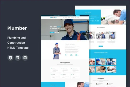 Mua Plumber - Plumbing and Construction HTML Template giá rẻ