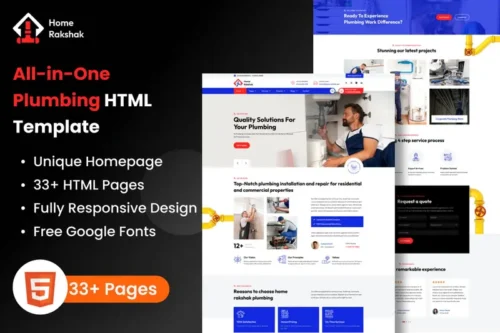 Mua Plumbing Services HTML Template - Home Rakshak giá rẻ