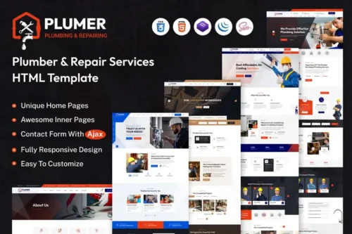 Mua Plumer - Plumbing & Repair Service HTML Template giá rẻ