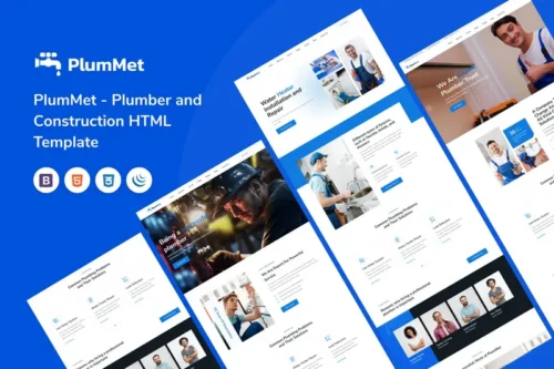 Mua PlumMet - Plumber and Construction HTML Template giá rẻ