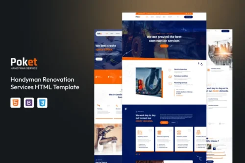 Mua Poket - Handyman Renovation Services HTML Template giá rẻ