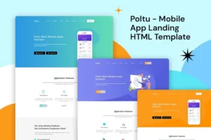 Mua Poltu - Mobile App Landing HTML Template giá rẻ
