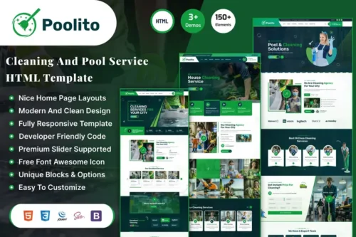 Mua Poolito - Cleaning Service HTML Template giá rẻ