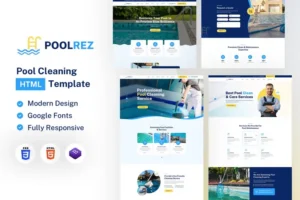 Mua Poolrez | Pool Cleaning HTML Template giá rẻ
