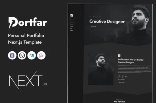 Mua Portfar - Personal Portfolio Next.js Template giá rẻ