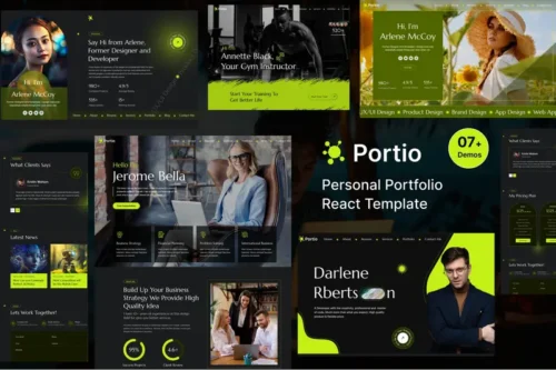 Mua Portio | Personal Portfolio Resume React Template giá rẻ