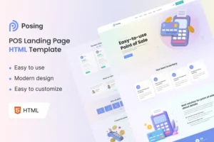 Mua Posing - Point of Sale Landing Page HTML Template giá rẻ