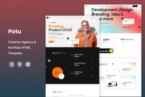 Mua Potu - Creative Agency & Portfolio HTML Template giá rẻ