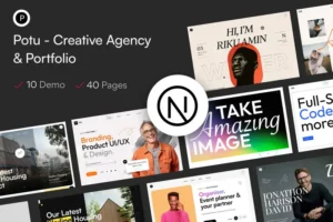 Mua Potu - Creative Agency & Portfolio Next Js giá rẻ