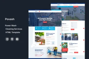 Mua Povash | Power Wash Cleaning Services HTML Templat giá rẻ