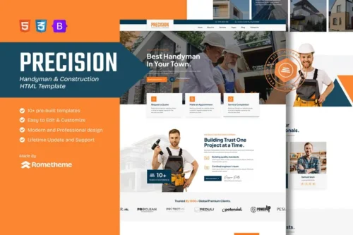 Mua Precision - Handyman & Construction HTML Template giá rẻ