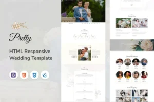 Mua Pretty - HTML Responsive Wedding Template giá rẻ
