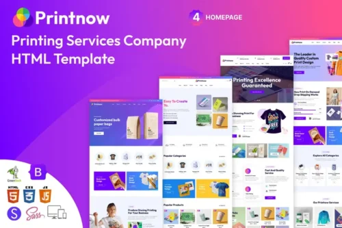 Mua Printnow - Printing Services Company HTML Template giá rẻ