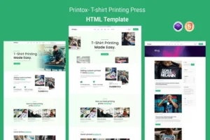 Mua Printox- T-shirt Printing Press HTML Template giá rẻ