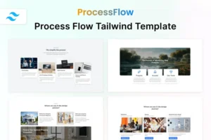 Mua ProcessFlow – Tailwind CSS Process HTML Template giá rẻ