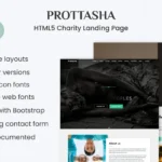 Prottasha – Bootstrap Charity Landing Page