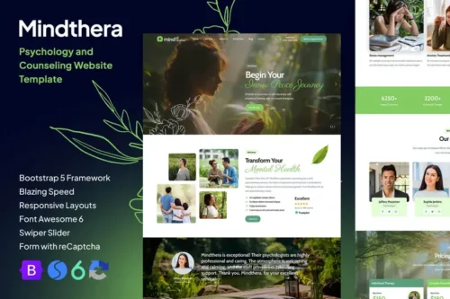 Mua Psychology and Counseling Web Template - Mindthera giá rẻ