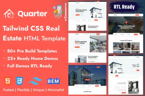 Mua Quarter - Real Estate Template giá rẻ