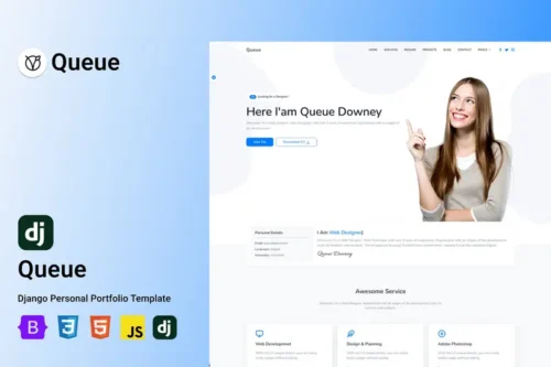 Mua Queue - Django Personal Portfolio Template giá rẻ