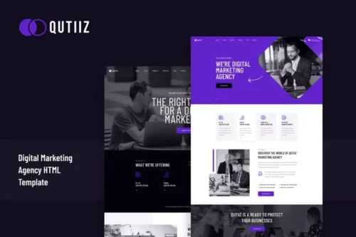Mua Qutiiz - Digital Marketing Agency HTML Template giá rẻ