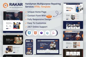 Mua Rakar- Multipurpose Services HTML Template giá rẻ