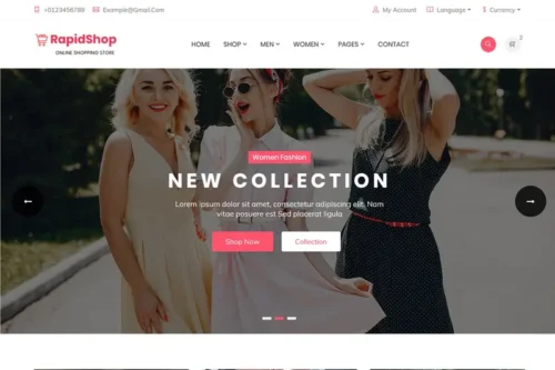 Mua RapidShop - eCommerce Bootstrap HTML Template giá rẻ