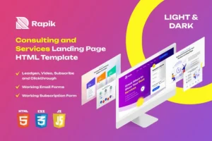 Mua Rapik - Creative Consulting Landing Page Template giá rẻ
