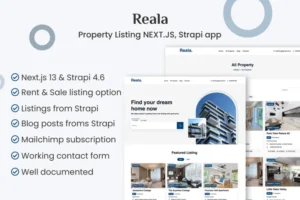 Mua Reala - Property Listing NEXT.JS, Strapi app giá rẻ