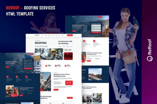 Mua Reroof – Roofing Services HTML Template giá rẻ