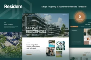 Mua Residem Single Property & Apartment Web Template giá rẻ