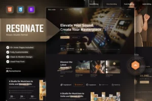 Mua Resonate - Music Studio Production HTML Template giá rẻ