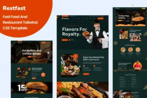 Mua Restfast - Fast Food Restaurant Tailwind Template giá rẻ
