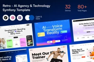 Mua Retro - AI Agency & Technology Symfony Template giá rẻ