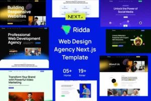 Mua Ridda - Web Design Agency React Nextjs Template giá rẻ