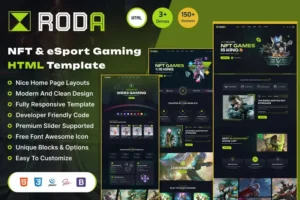 Mua Roda - NFT Gaming & eCommerce HTML Template giá rẻ