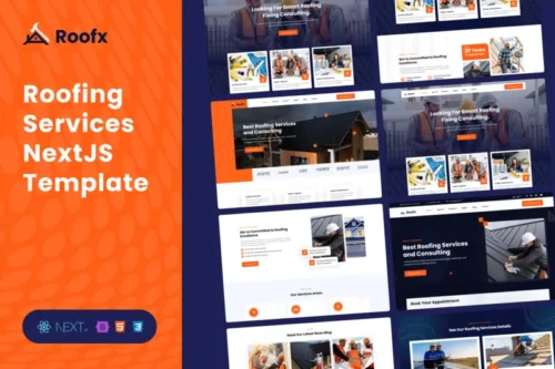Mua Roofx - Roofing Services NextJS Template giá rẻ