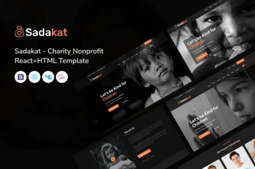 Mua Sadakat - Charity Nonprofit React+HTML Template giá rẻ