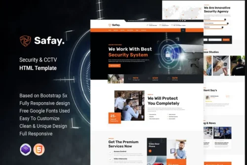 Mua Safay - Security & CCTV HTML Template giá rẻ