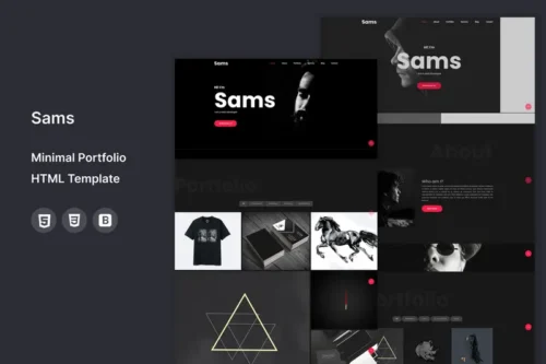 Mua Sams - Minimal Portfolio HTML Template giá rẻ