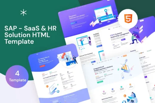 Mua SAP - SaaS & HR Solution HTML Template giá rẻ