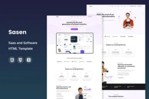 Mua Sasen - Saas and Software HTML Template giá rẻ