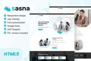 Mua Sasna - Multipurpose Business HTML Template + RTL giá rẻ