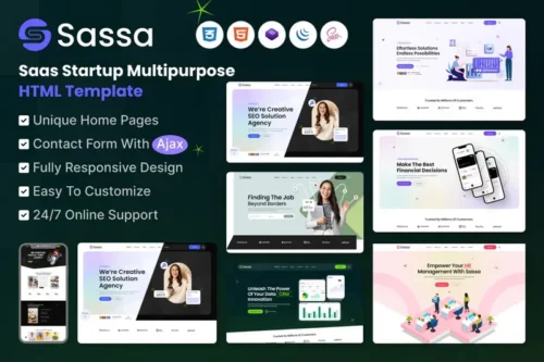 Mua Sassa - Sass Startup Multipurpose HTML Template giá rẻ