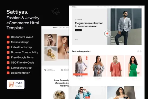 Mua Sattiyas - Fashion & Jewelry eCommerce Template giá rẻ