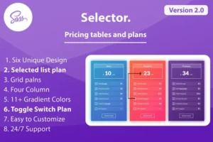 Mua Selector - HTML Pricing Tables and Plans giá rẻ
