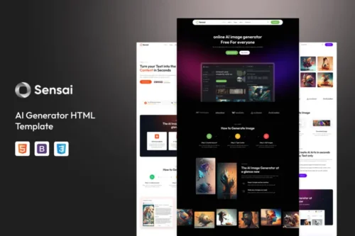 Mua Sensai - AI Generator HTML Template giá rẻ