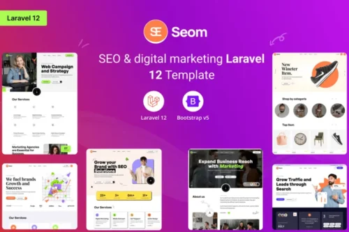 Mua Seom - SEO & digital marketing Laravel 12 Template giá rẻ