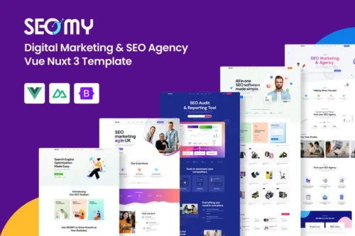 Mua SEOMY - Digital Marketing Agency Vue Nuxt Template giá rẻ