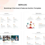 Servlog – Service & Features Section Template