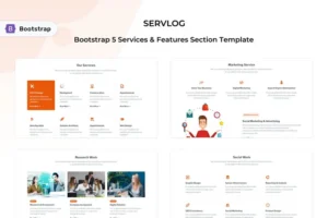 Mua Servlog - Service & Features Section Template giá rẻ